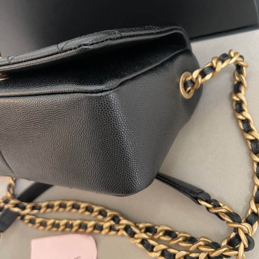 CHANEL SMALL FASHION THERAPY FLAP BAG IN BLACK CAVIAR WITH GHW - Picture 6 of 16